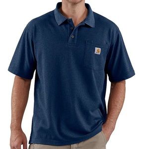 CARHARTT K570 LOOSE FIT MIDWEIGHT SHORT-SLEEVE POCKET POLO Blue Men’s Large